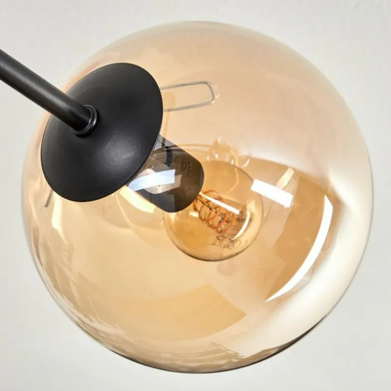 Plafonnier - Verre 15 cm Gastor Ambre, Clair, Fumé, 6 lumières