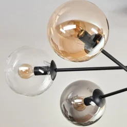 Plafonnier - Verre 15 cm Gastor Ambre, Clair, Fumé, 6 lumières