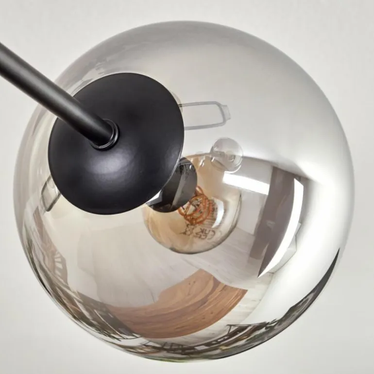 Plafonnier - Verre 15 cm Gastor Clair, Fumé, 6 lumières