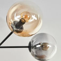 Plafonnier - Verre 15 cm Gastor Ambre, Clair, Fumé, 6 lumières