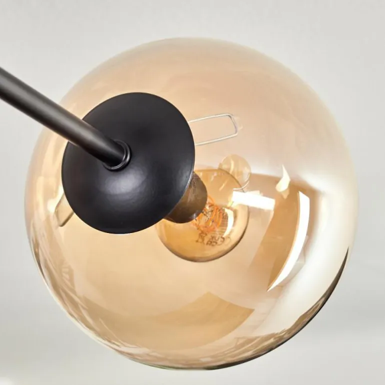 Plafonnier - Verre 15 cm Gastor Ambre, 6 lumières