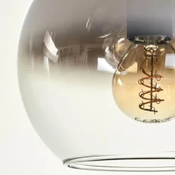 Plafonnier - Verre 15 cm Koyoto Chrome, Clair, 5 lumières