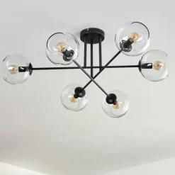 Plafonnier - Verre 15 cm Koyoto Clair, 6 lumières