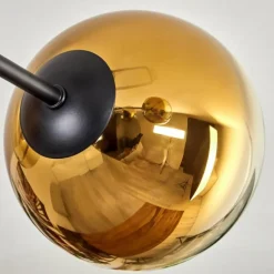 Plafonnier - Verre 15 cm Koyoto Or, Clair, 6 lumières