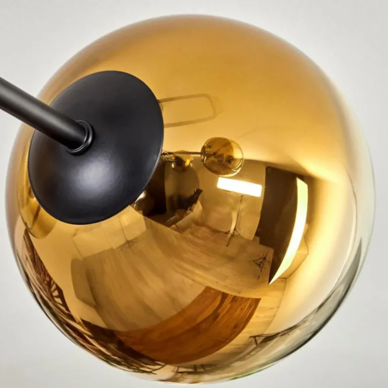 Plafonnier - Verre 15 cm Koyoto Or, Clair, 6 lumières