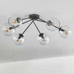 Plafonnier - Verre 15 cm Koyoto Clair, 6 lumières