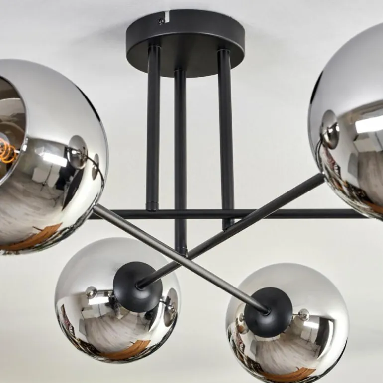 Plafonnier - Verre 15 cm Koyoto Chrome, 6 lumières