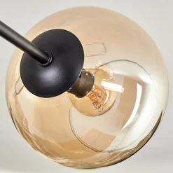 Plafonnier - Verre 15 cm Koyoto Ambre, 6 lumières