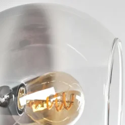 Plafonnier - Verre 15 cm Koyoto Chrome, Clair, 6 lumières
