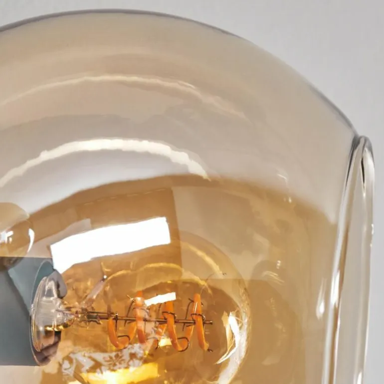 Plafonnier - Verre 15 cm Koyoto Ambre, 6 lumières