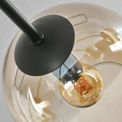Plafonnier - Verre 15 cm Koyoto Ambre, 6 lumières