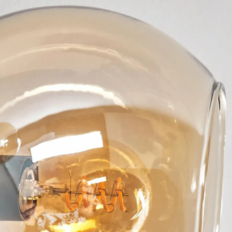 Plafonnier - Verre 15 cm Koyoto Ambre, Clair, 6 lumières