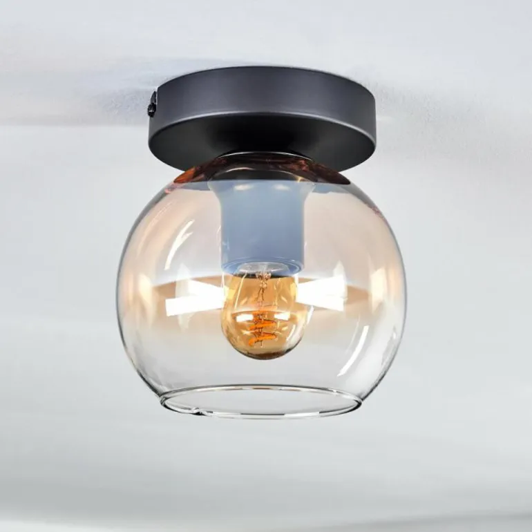Plafonnier - Verre 15 cm Koyoto Ambre, Clair, 1 lumière