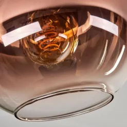 Plafonnier - Verre 20 cm Koyoto Clair, Cuivré, 1 lumière