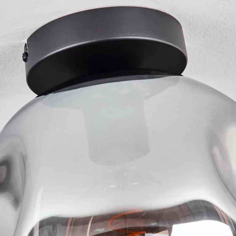 Plafonnier - Verre 25 cm Ripoll Fumé, 1 lumière