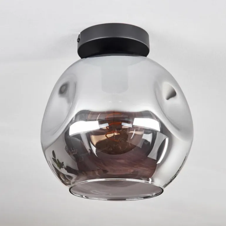 Plafonnier - Verre 25 cm Ripoll Fumé, 1 lumière