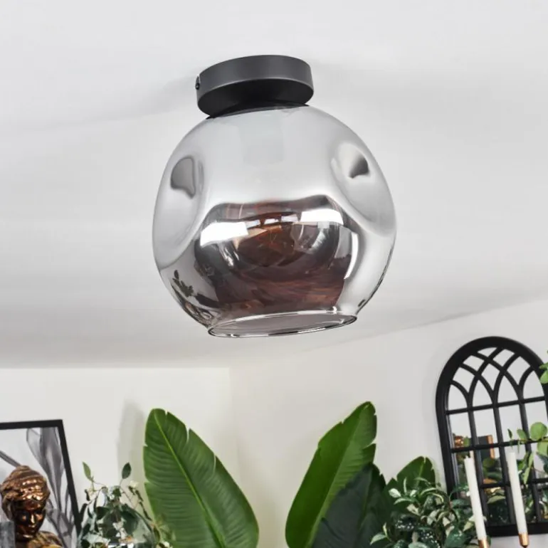 Plafonnier - Verre 25 cm Ripoll Fumé, 1 lumière