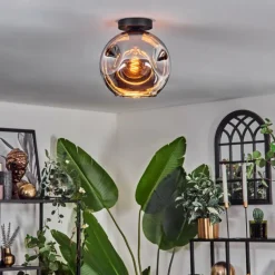 Plafonnier - Verre 25 cm Ripoll Chrome, 1 lumière
