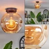 Plafonnier - Verre 25 cm Ripoll Ambre, 1 lumière