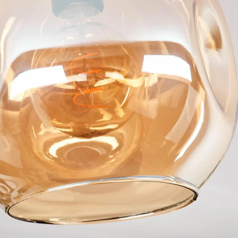 Plafonnier - Verre 25 cm Ripoll Ambre, 1 lumière