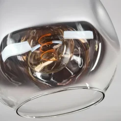 Plafonnier - Verre 25 cm Ripoll Chrome, Clair, 1 lumière