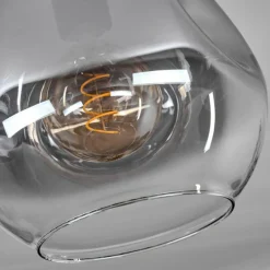 Plafonnier - Verre 25 cm Ripoll Clair, Fumé, 1 lumière