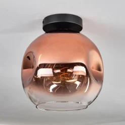 Plafonnier - Verre 25 cm Ripoll Clair, Cuivré, 1 lumière