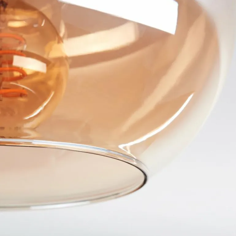 Plafonnier - Verre Apedo Ambre, 1 lumière