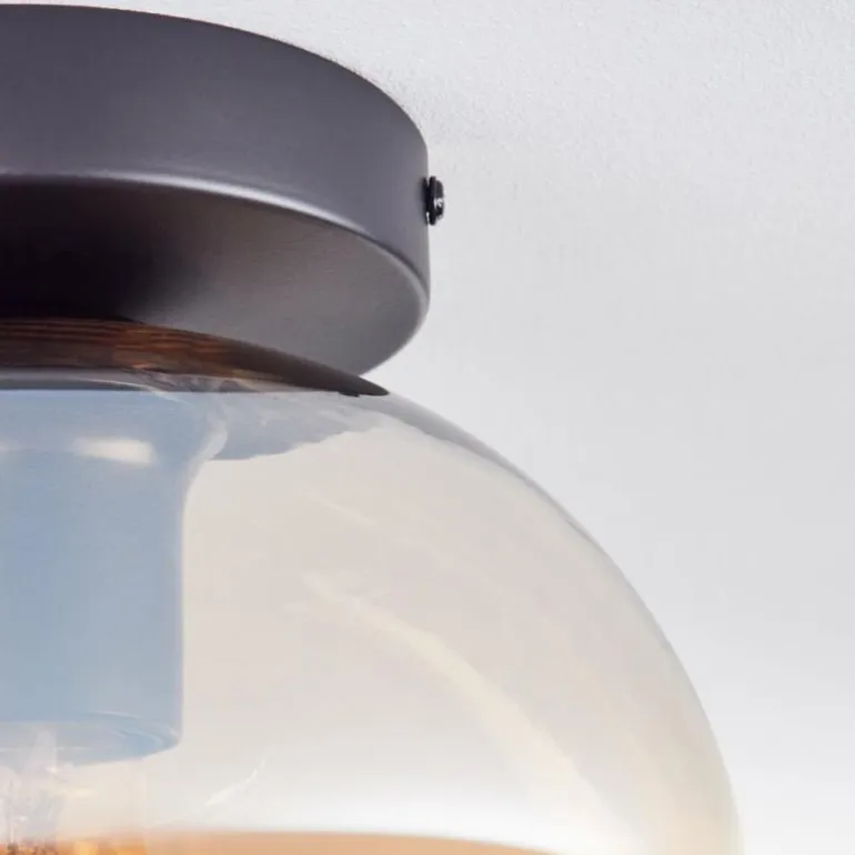 Plafonnier - Verre Apedo Ambre, 1 lumière