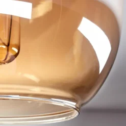 Plafonnier - Verre Apedo Ambre, 1 lumière