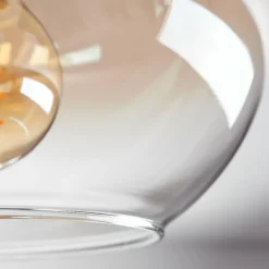 Plafonnier - Verre Apedo Ambre, Clair, 1 lumière