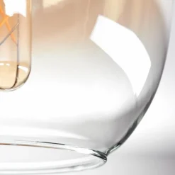 Plafonnier - Verre Apedo Ambre, Clair, 1 lumière