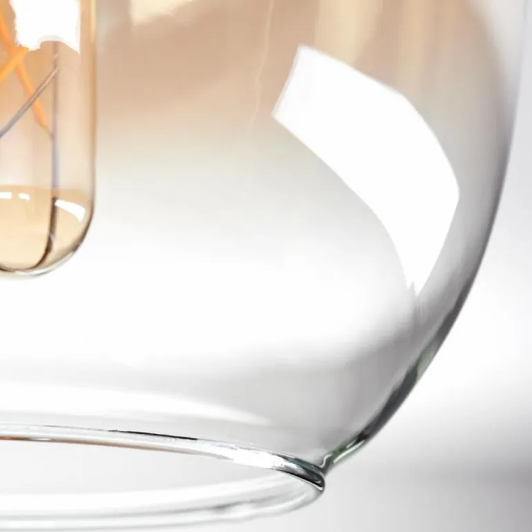 Plafonnier - Verre Apedo Ambre, Clair, 1 lumière