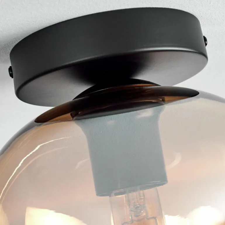 Plafonnier - Verre Apedo Ambre, Clair, 1 lumière