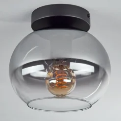 Plafonnier - Verre Apedo Clair, Fumé, 1 lumière