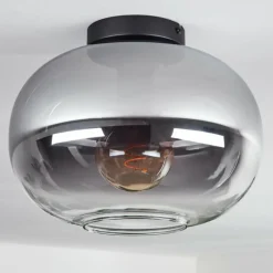 Plafonnier - Verre Apedo Clair, Fumé, 1 lumière