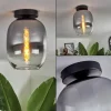 Plafonnier - Verre Apedo Clair, Fumé, 1 lumière