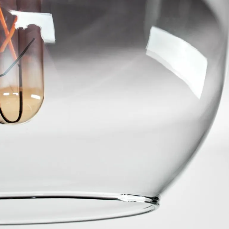 Plafonnier - Verre Apedo Clair, Fumé, 1 lumière