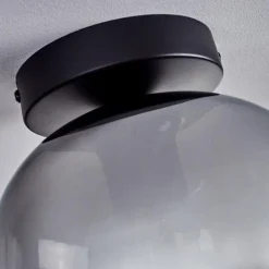 Plafonnier - Verre Apedo Clair, Fumé, 1 lumière