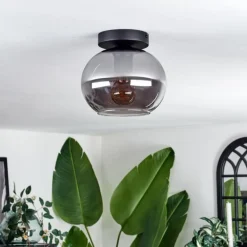 Plafonnier - Verre Apedo Fumé, 1 lumière
