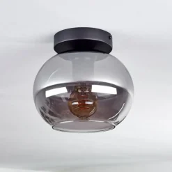 Plafonnier - Verre Apedo Fumé, 1 lumière