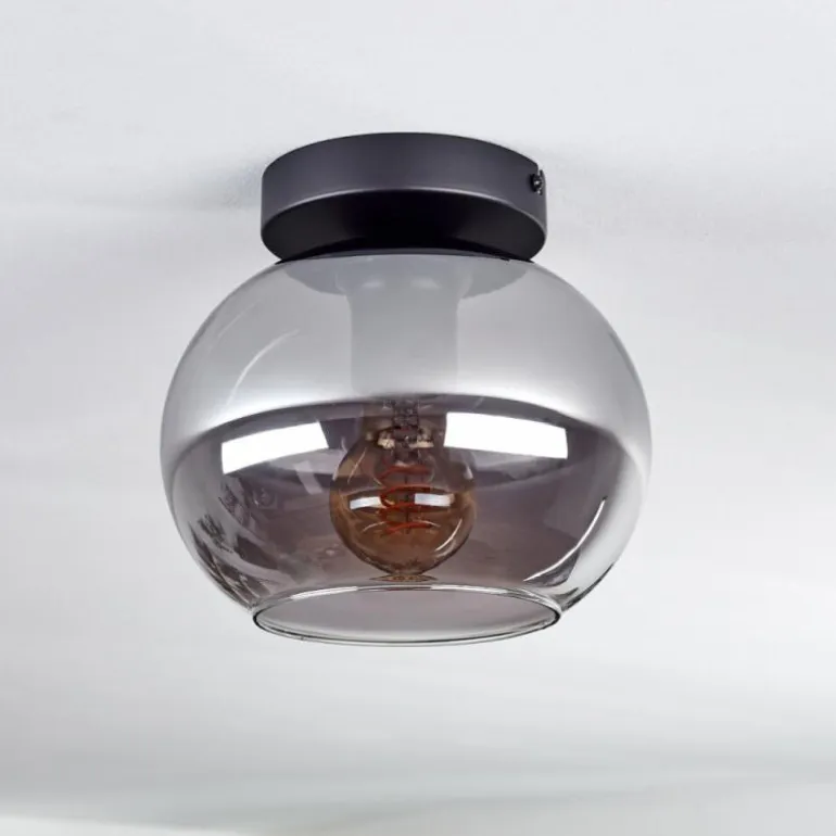 Plafonnier - Verre Apedo Fumé, 1 lumière