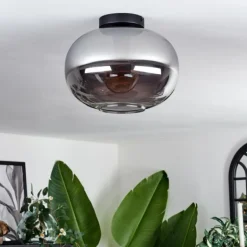 Plafonnier - Verre Apedo Fumé, 1 lumière