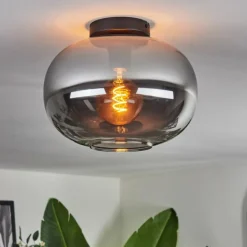 Plafonnier - Verre Apedo Fumé, 1 lumière
