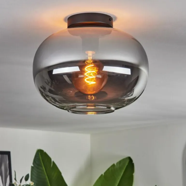 Plafonnier - Verre Apedo Fumé, 1 lumière
