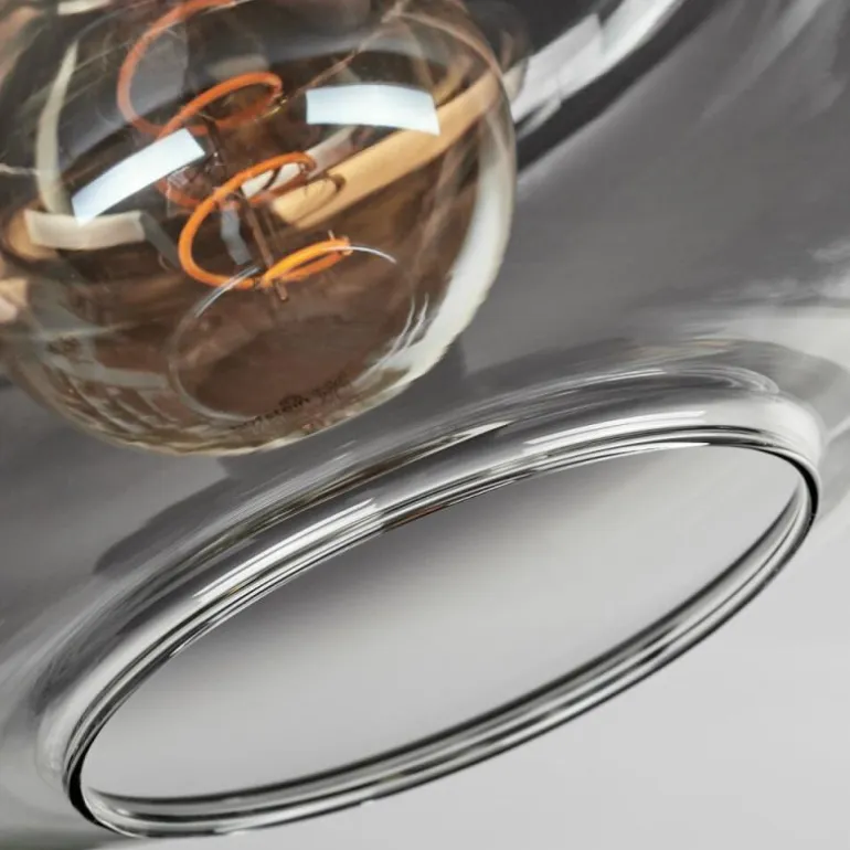 Plafonnier - Verre Apedo Laiton, Noir, 1 lumière