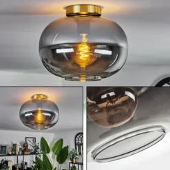 Plafonnier - Verre Apedo Laiton, 1 lumière