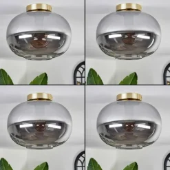 Plafonnier - Verre Apedo Laiton, 1 lumière