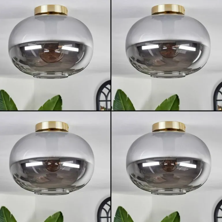 Plafonnier - Verre Apedo Laiton, 1 lumière