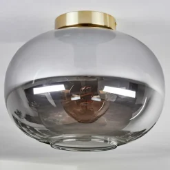 Plafonnier - Verre Apedo Laiton, 1 lumière